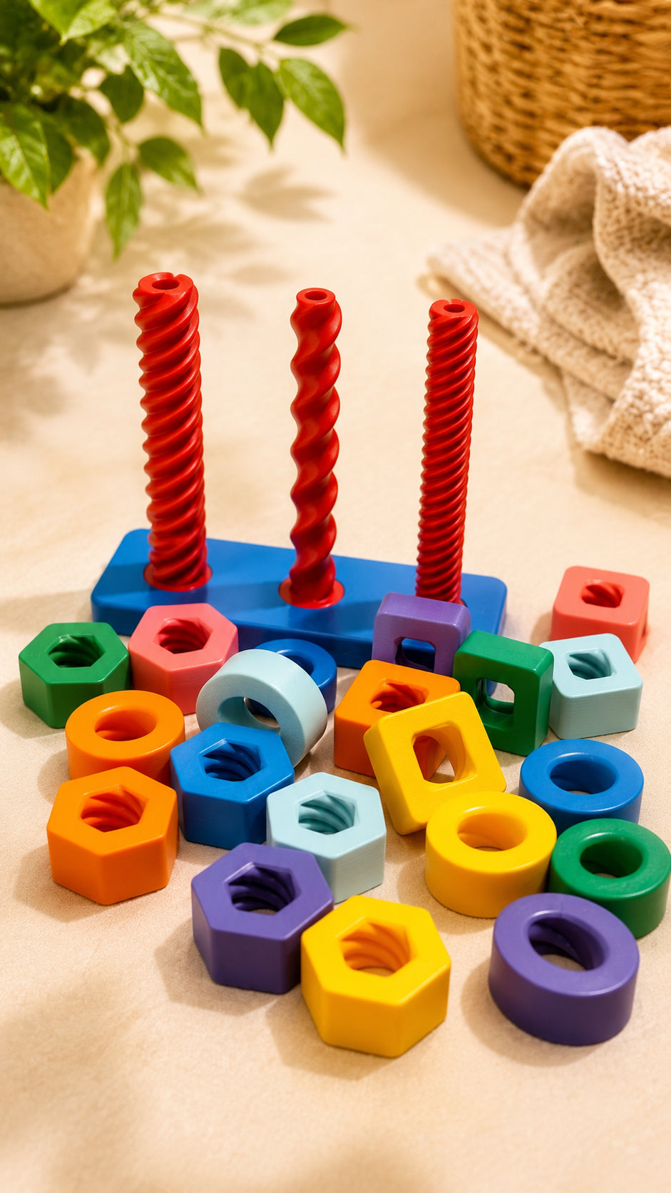 3D Printed Montessori Inspired Threading Toy