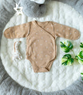 Outseam Bodysuit - Brown — soft cotton baby bodysuit with outward seams