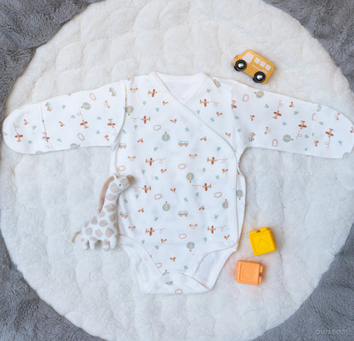 Outseam Bodysuit - Airplane — soft cotton baby bodysuit with outward seams